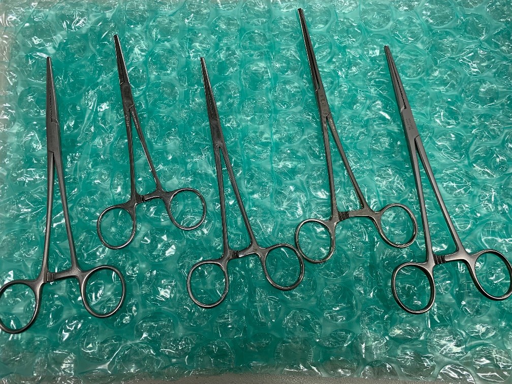 Lot of 5 - Straight Artery Forceps