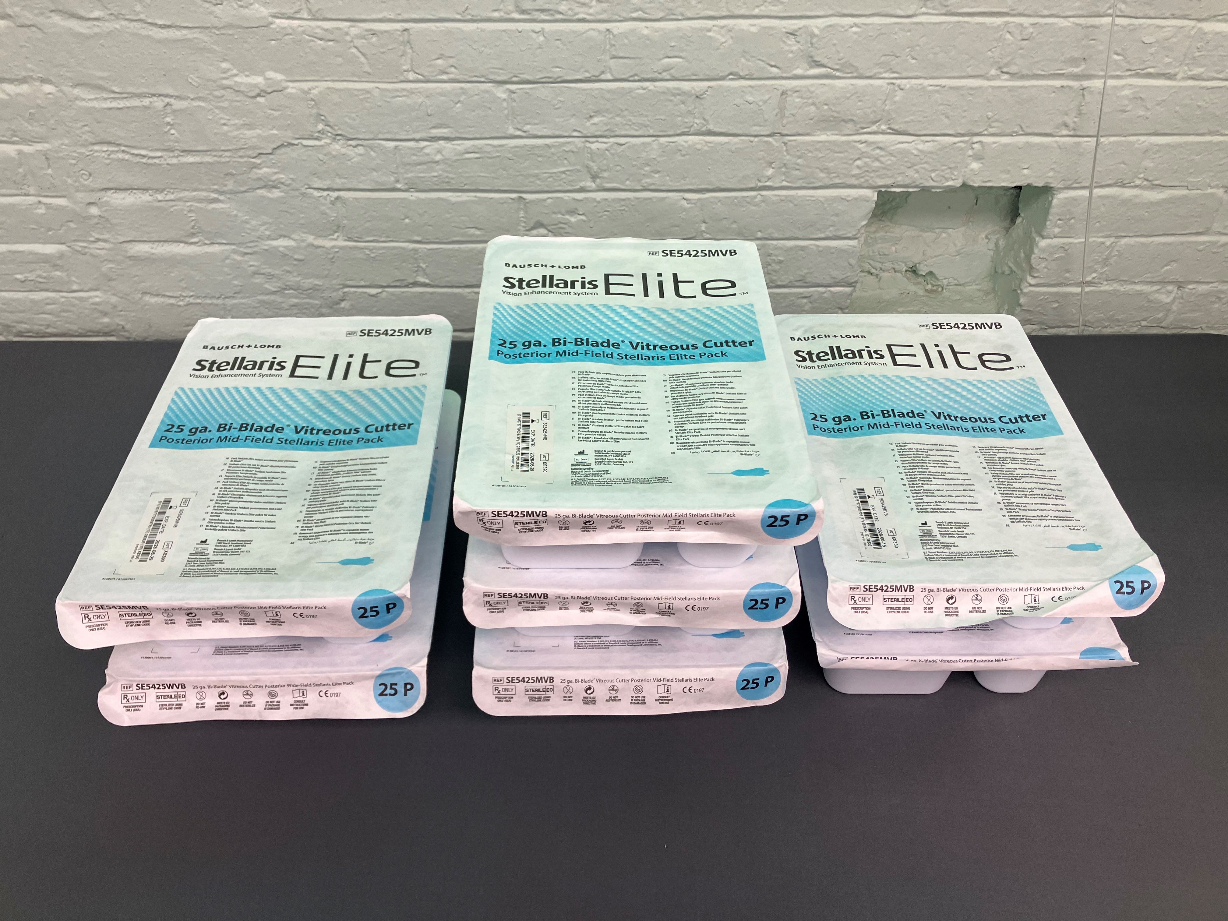 Bausch & Lomb Stellaris 25ga Bi-Blade Vitreous Elite Pack - Lot of 7