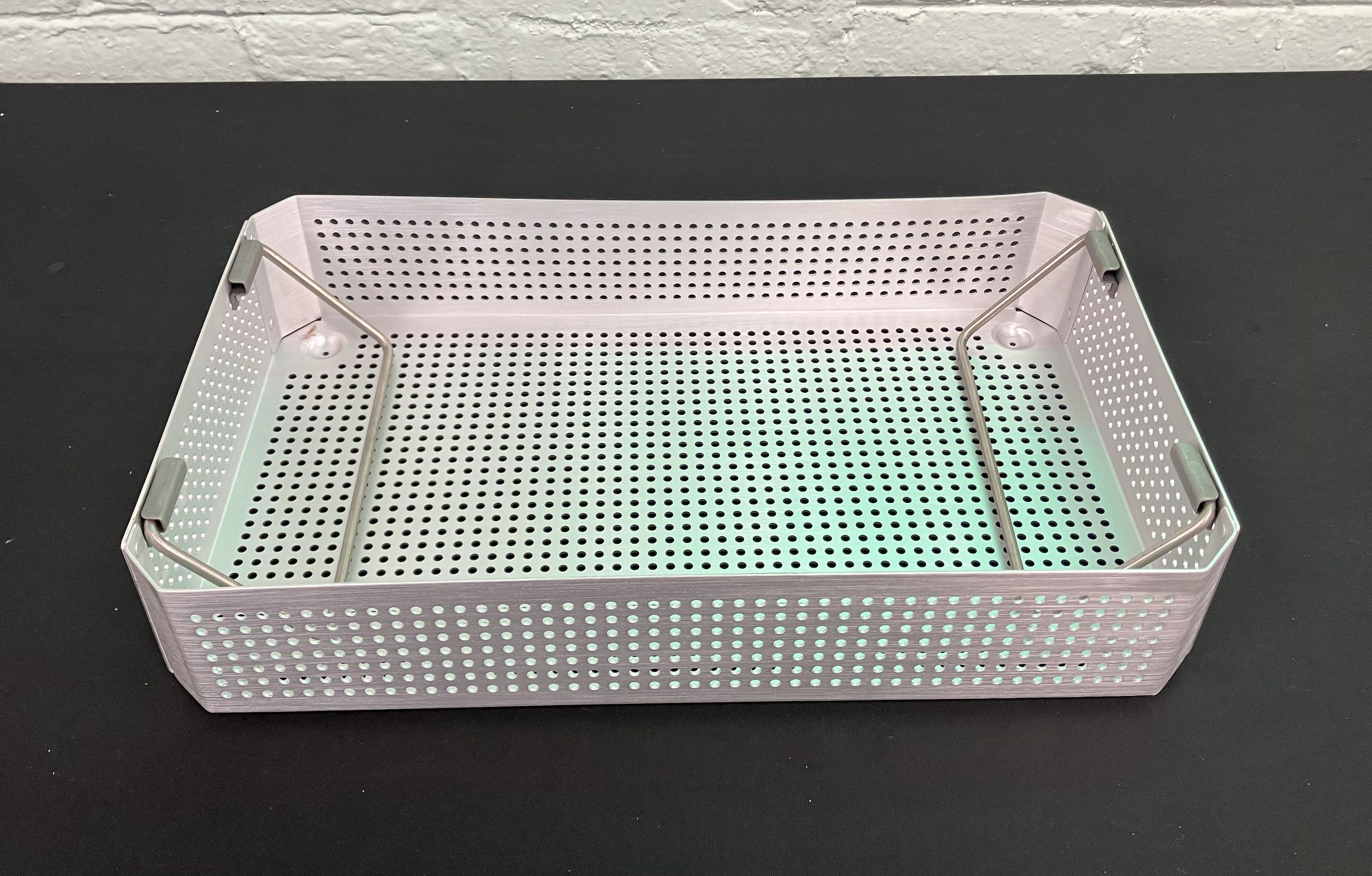 Medline Aluminum Basket Sterilization Tray 15.75 in x 9.5 in x 3 in