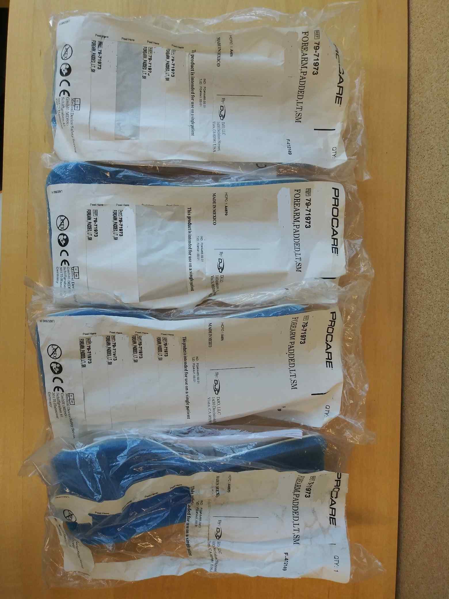 PROCARE Forearm Padded LT SM Brace - Lot of 4