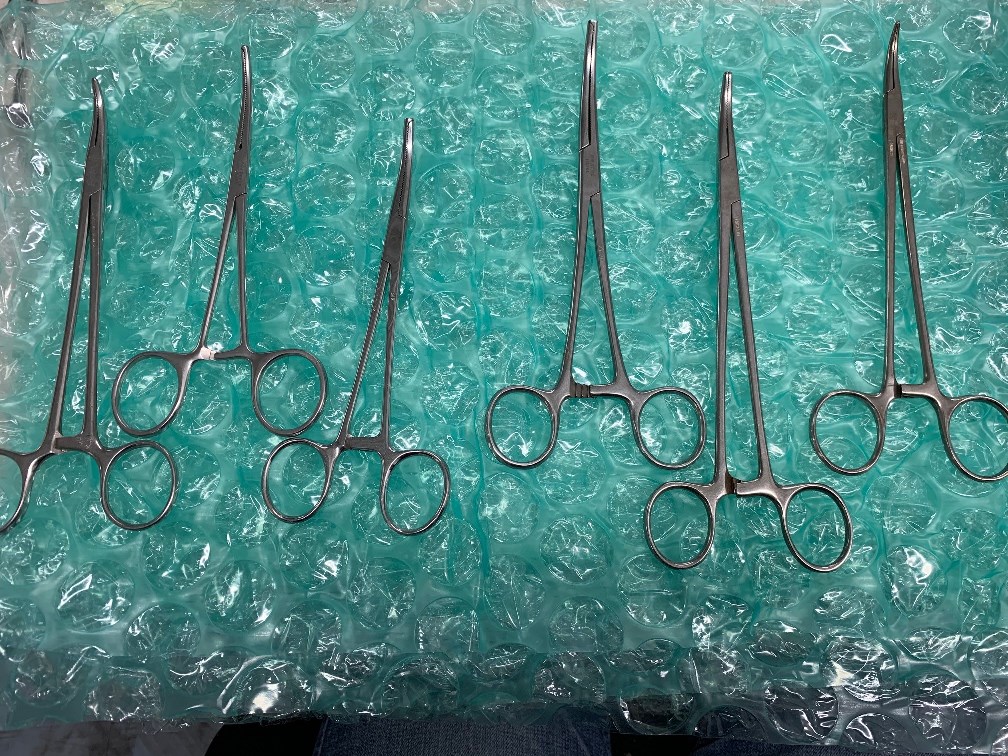 Lot of 6 - Curved Forceps