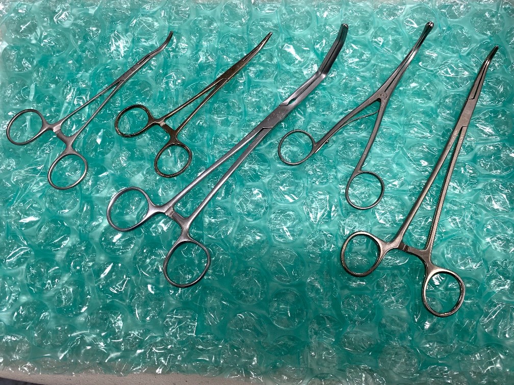 Lot of 5 - Angled Forceps