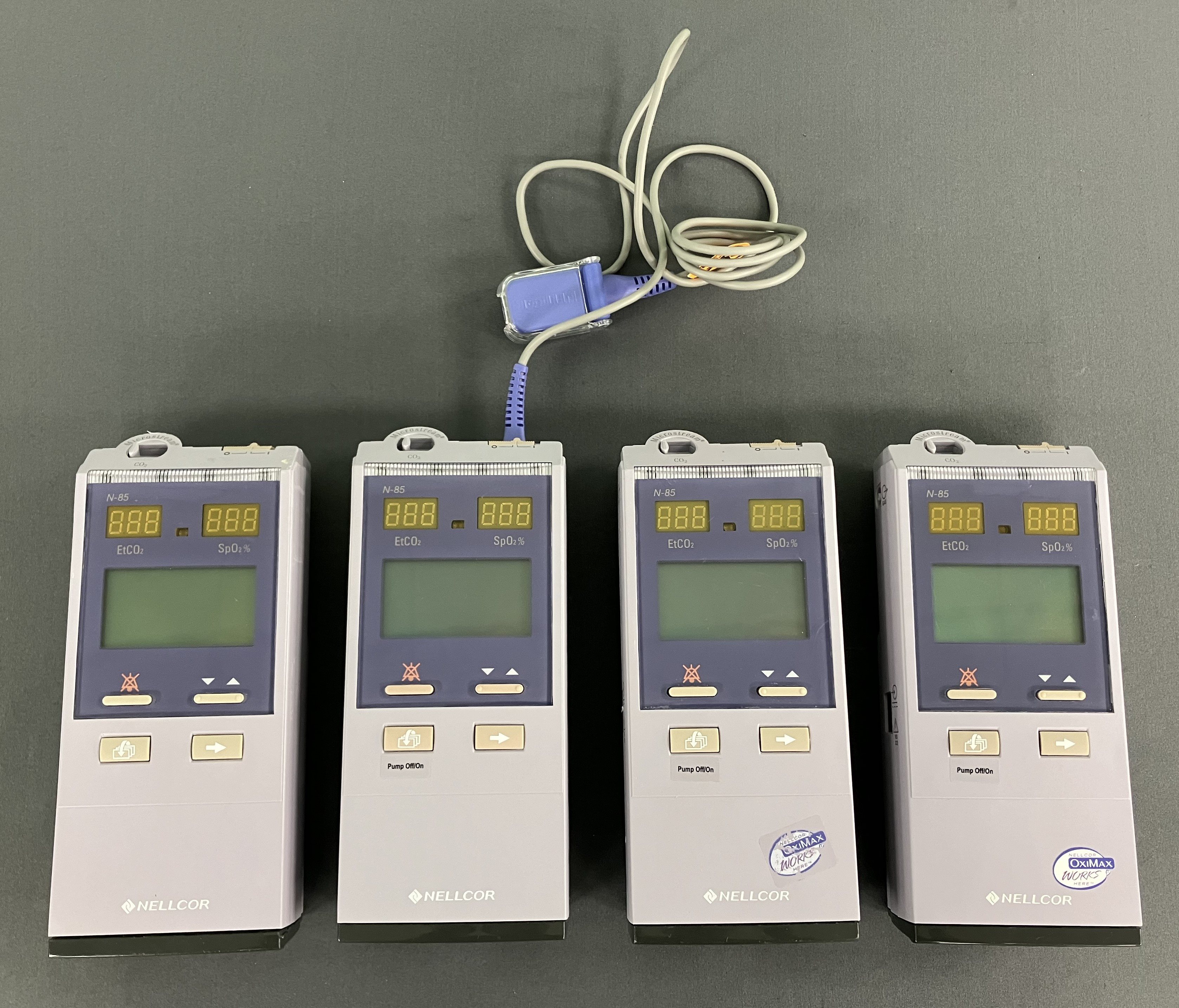 Nellcor N-85 Handheld Capnograph/Pulse Oximeters – LOT of 4