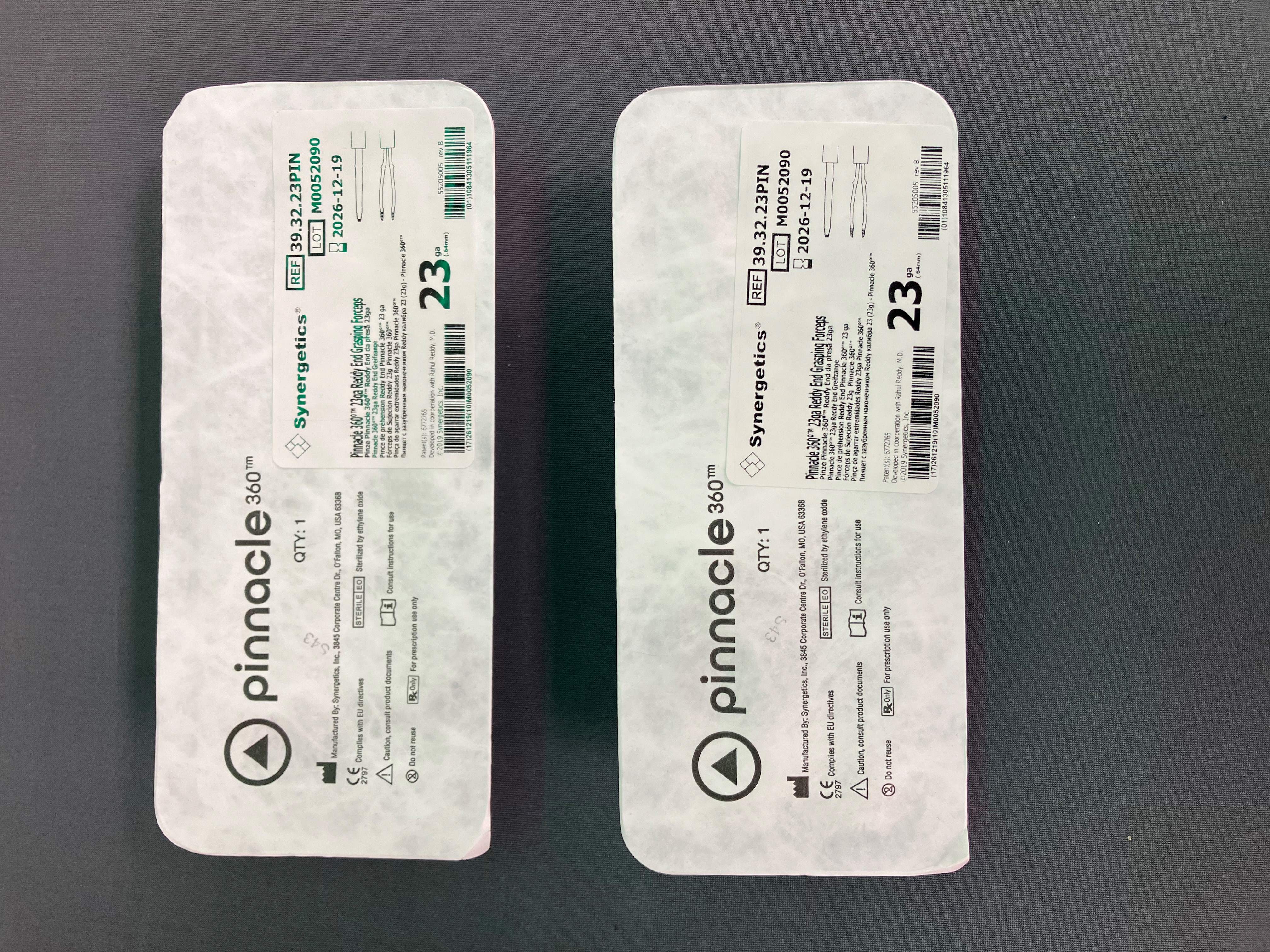 Synergetics Pinnacle 360 25ga Reddy Forcep – Lot of 2