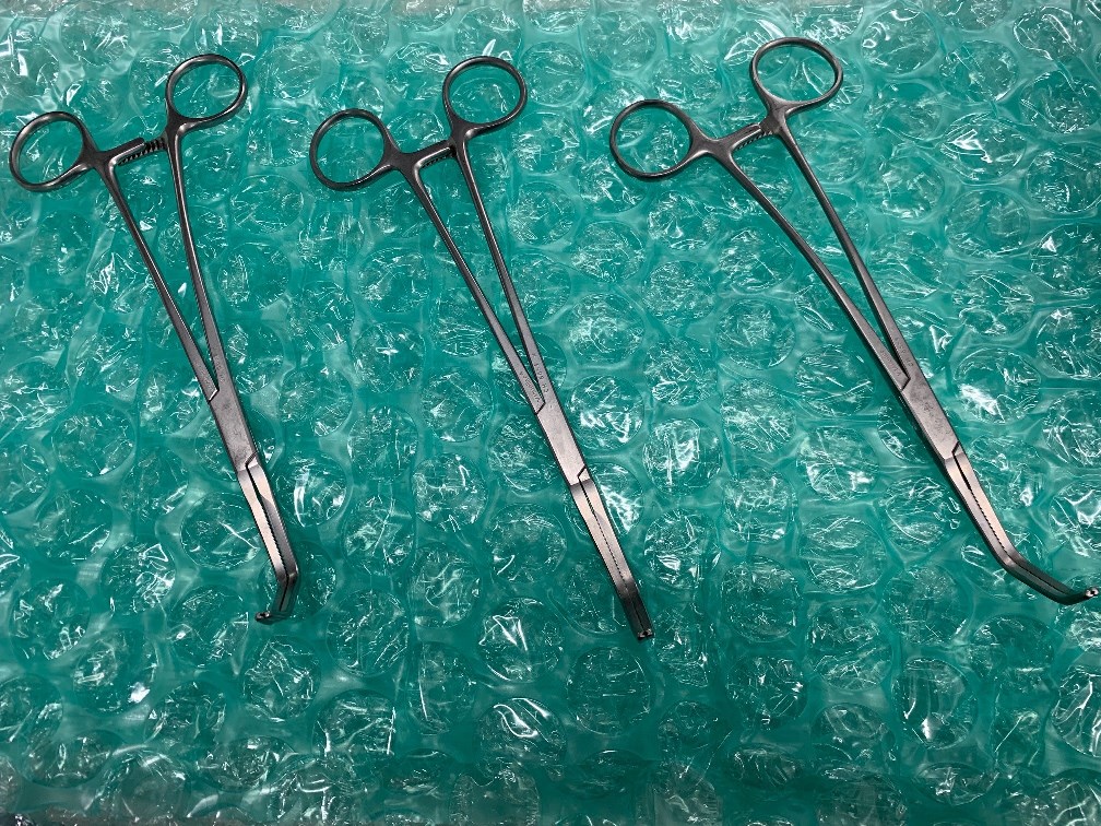 Lot of 3 - Angled Forceps
